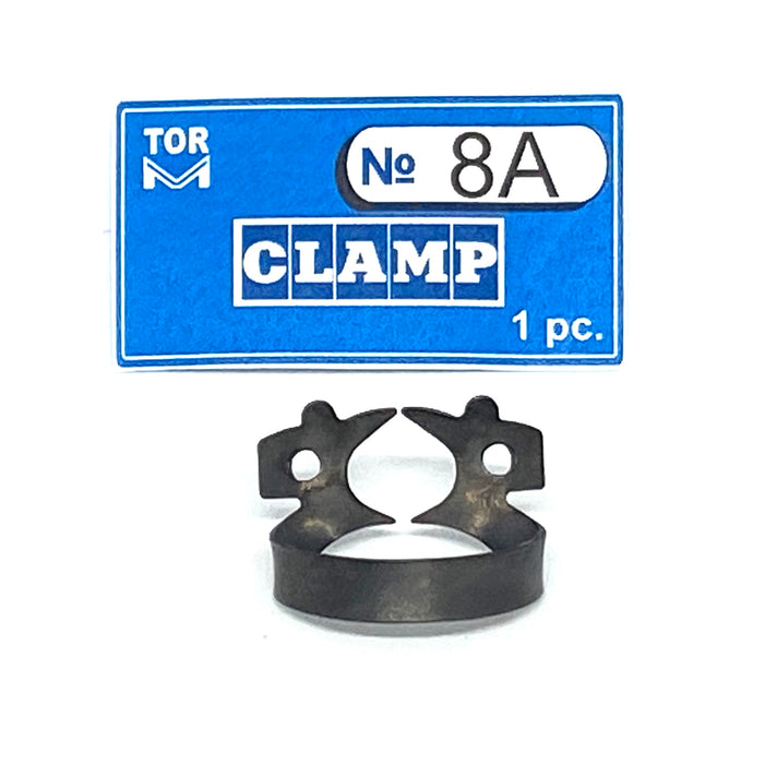 Clamp 8A (with rigid angular "jaws", for upper and lower molars with almost absent crown part)