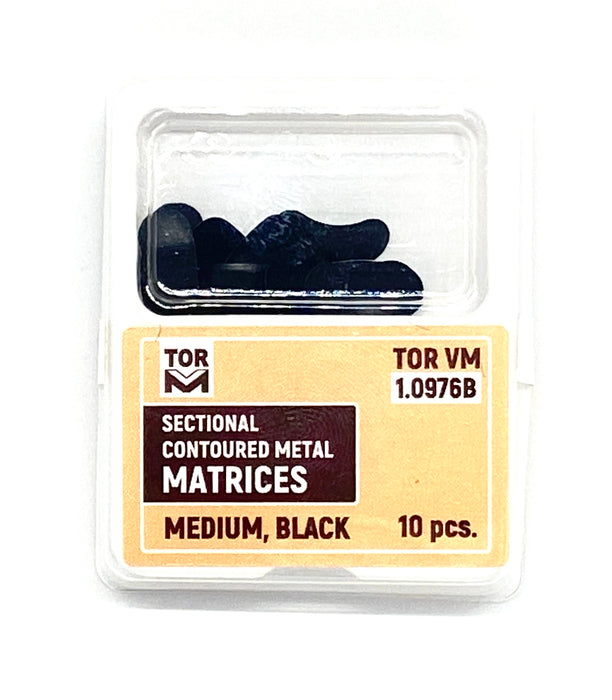 Medium Sectional Contoured Matrices BLACK 10pcs
