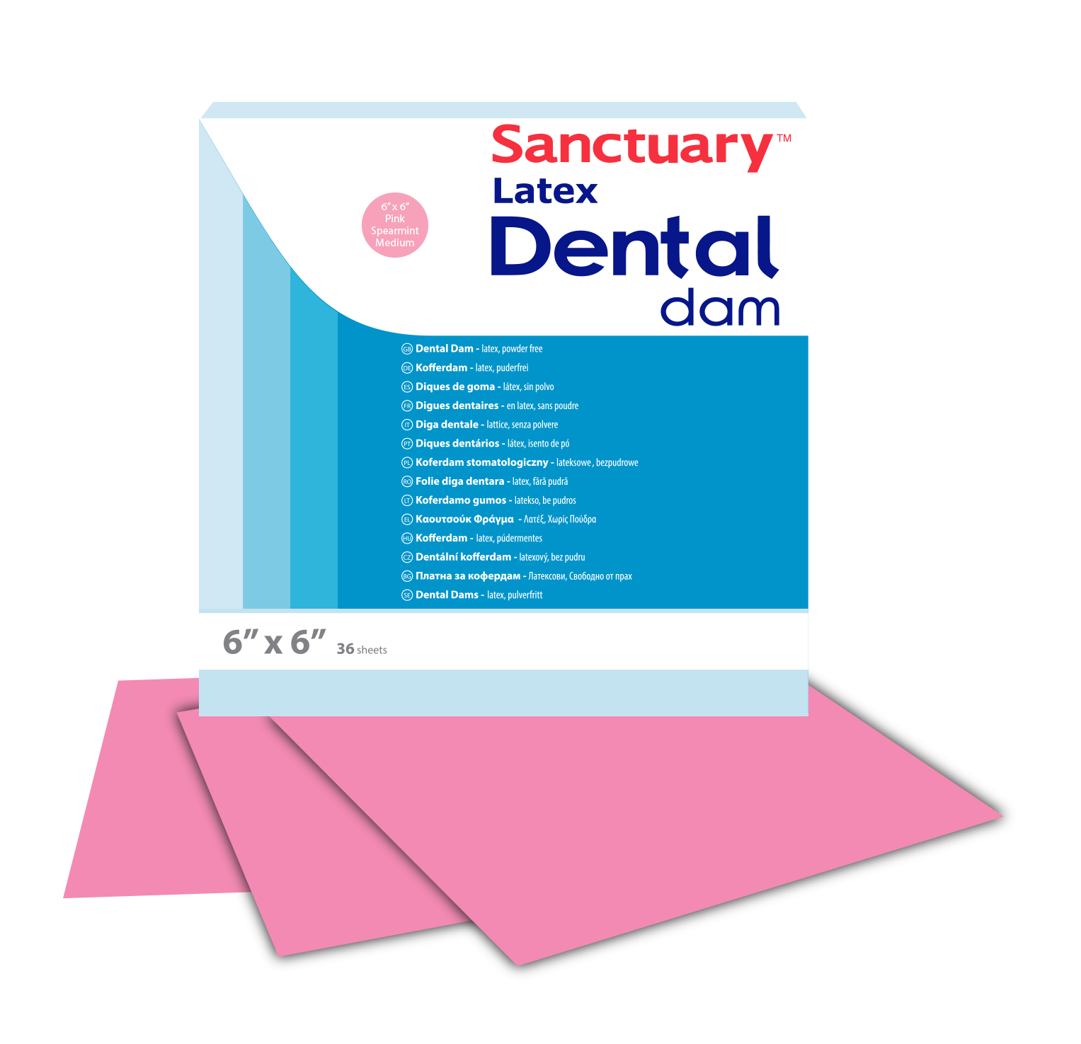 powder-free-latex-pink-dental-dam-6x6-36-sheets-spearmint