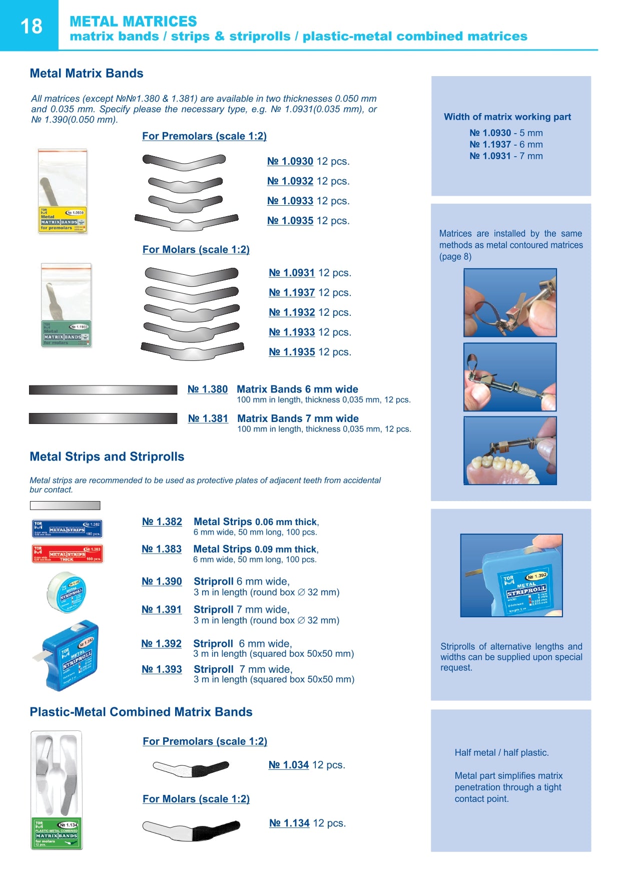 Bandes métalliques (épaisses) 100 pièces