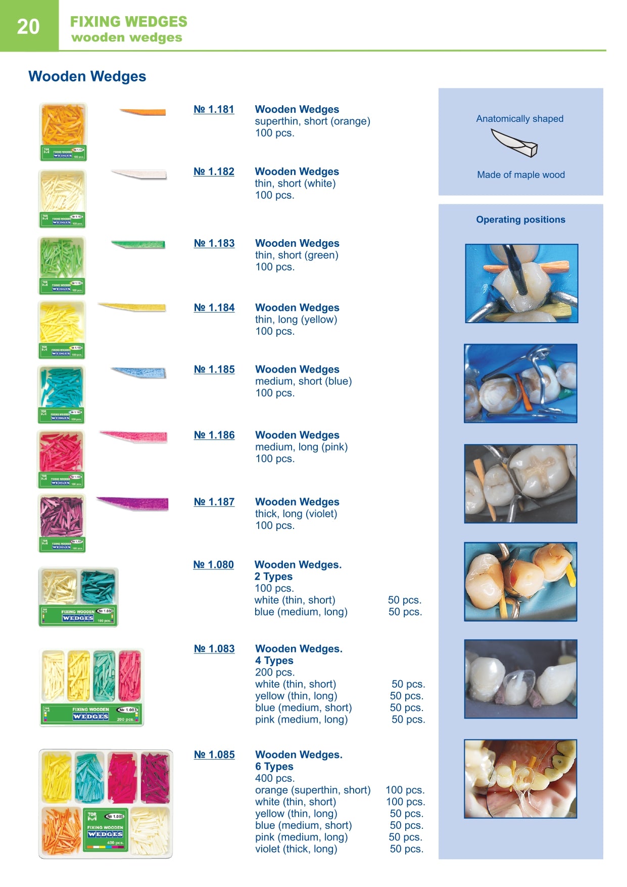 Cales en bois épaisses et longues, 100 pièces