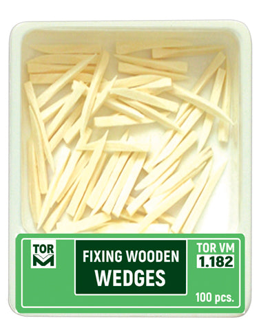 Wooden Wedges thin short (green or white) 100pcs